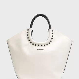 Wonders Bolso Baggy Blanco Crudo/Negr Flash Sale