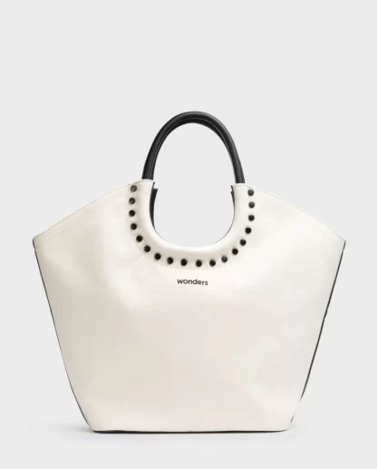 Wonders Bolso Baggy Blanco Crudo/Negr Flash Sale