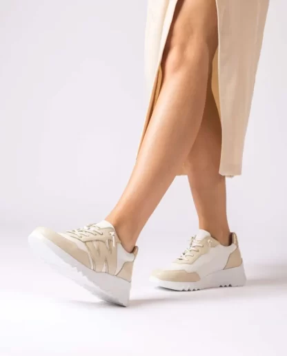 Wonders Deportivas Kyoto Bicolor Cream/Off Fashion