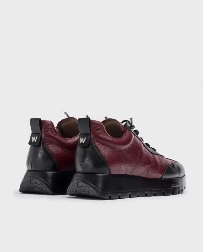 Wonders Deportivas Piel Supra Negro/Vino Cheap
