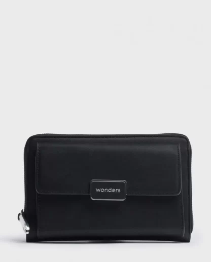 Wonders Maxi Cartera Valor Negro Cheap