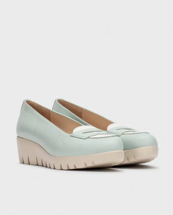 Wonders Mocasin Azul Aqua/Off Flash Sale