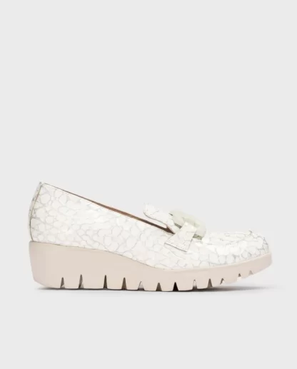Wonders Mocasin San Marino Blanco Silver Discount