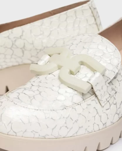 Wonders Mocasin San Marino Blanco Silver Discount