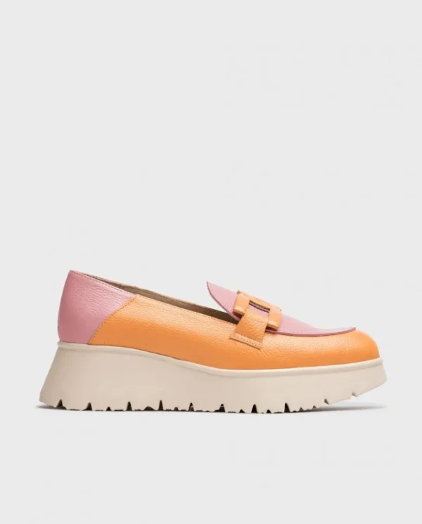 Wonders Mocasin Venecia Bicolor Apricot/Bl Store