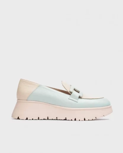 Wonders Mocasin Venecia Bicolor Aqua/Cream Hot