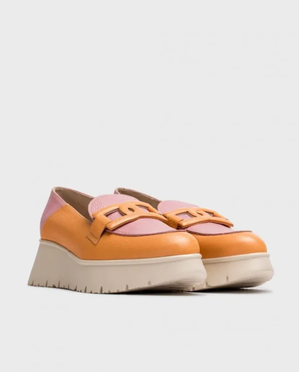 Wonders Mocasin Venecia Bicolor Apricot/Bl Store