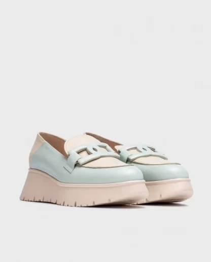 Wonders Mocasin Venecia Bicolor Aqua/Cream Hot