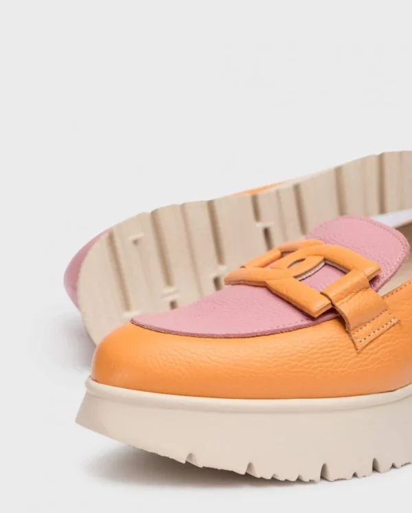 Wonders Mocasin Venecia Bicolor Apricot/Bl Store