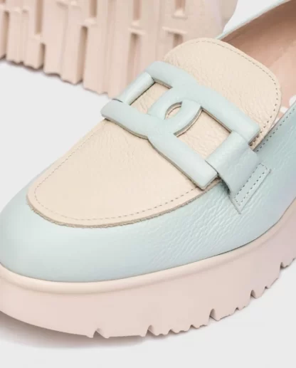 Wonders Mocasin Venecia Bicolor Aqua/Cream Hot