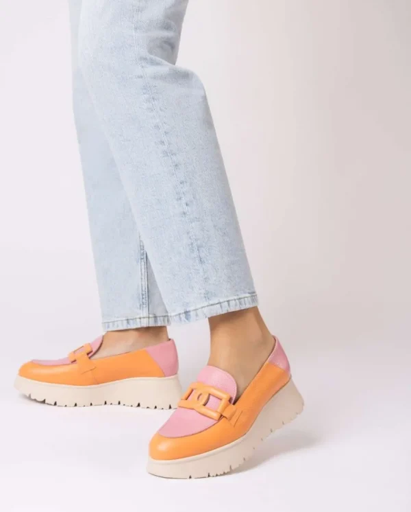 Wonders Mocasin Venecia Bicolor Apricot/Bl Store