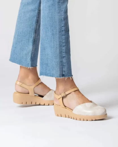Wonders Sandalia Caravaca Tie Dye Taupe/Sand Sale