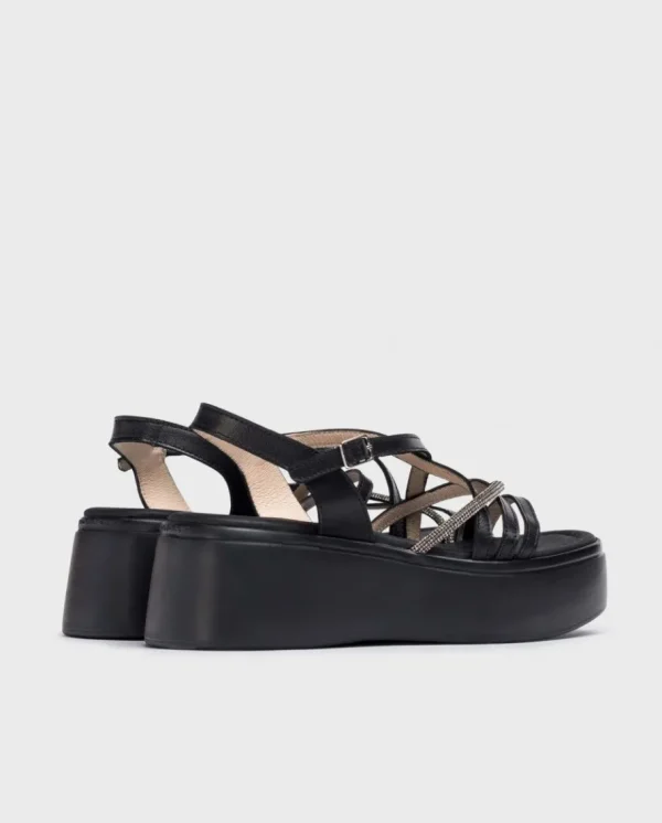 Wonders Sandalias Con Plataforma Martina Negra Negro Discount