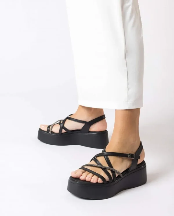 Wonders Sandalias Con Plataforma Martina Negra Negro Discount