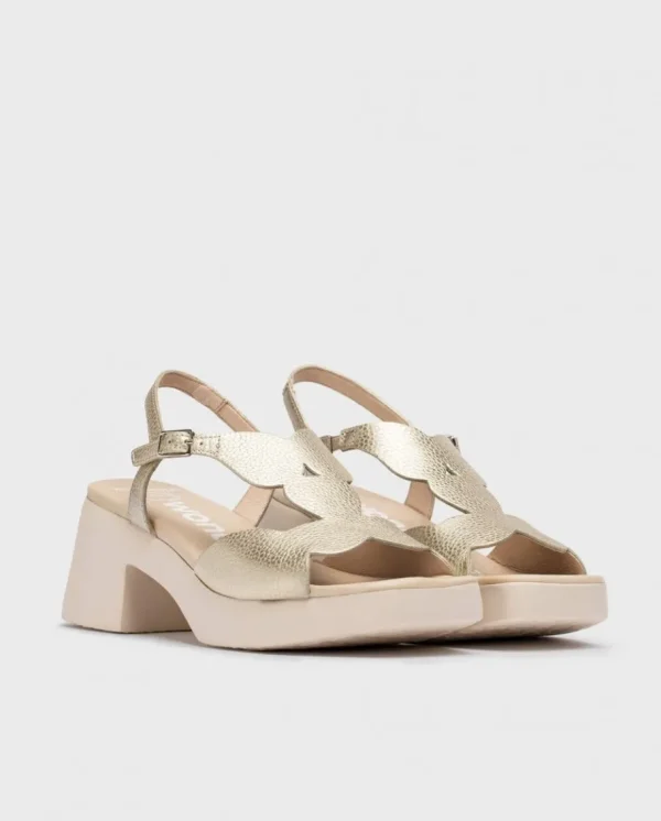 Wonders Sandalias De Tacon Dafne Platino Discount