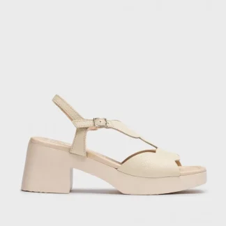 Wonders Sandalias De Tacon Dafne Crema Cream Store