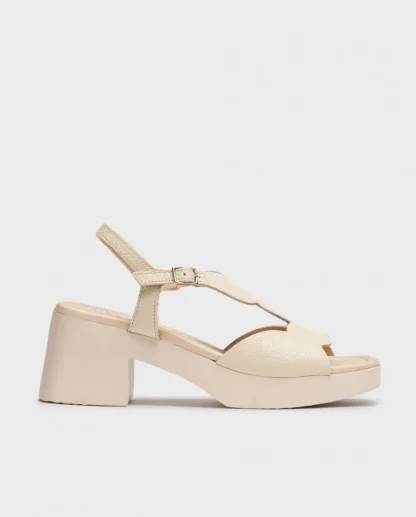 Wonders Sandalias De Tacon Dafne Crema Cream Store