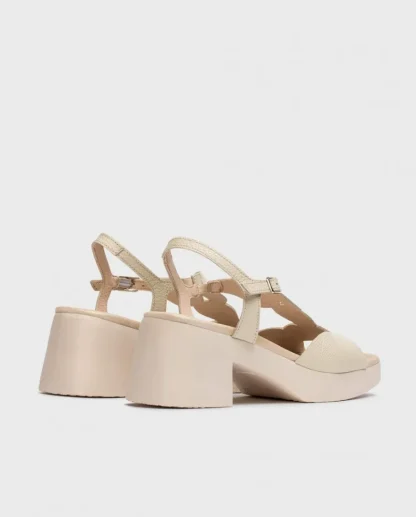 Wonders Sandalias De Tacon Dafne Crema Cream Store