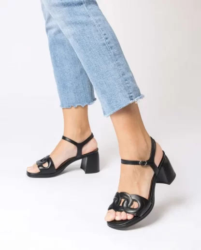 Wonders Sandalias De Tacon Emilia Negro Cheap