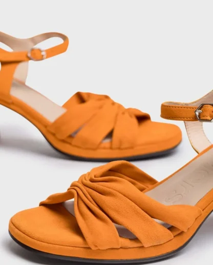 Wonders Sandalias De Tacon Gisela Naranja Apricot Clearance