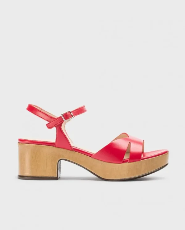 Wonders Sandalias De Tacon Grinon Rojo Outlet