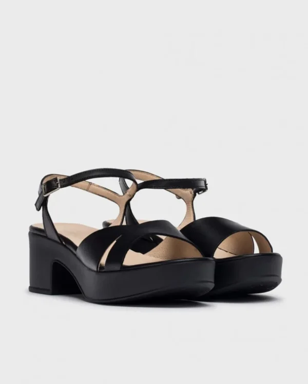 Wonders Sandalias De Tacon Grinon Negro Cheap