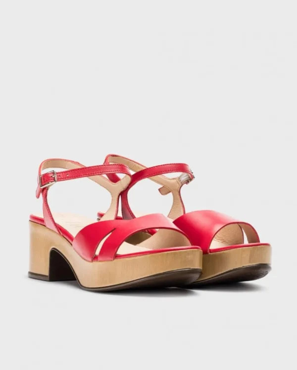 Wonders Sandalias De Tacon Grinon Rojo Outlet