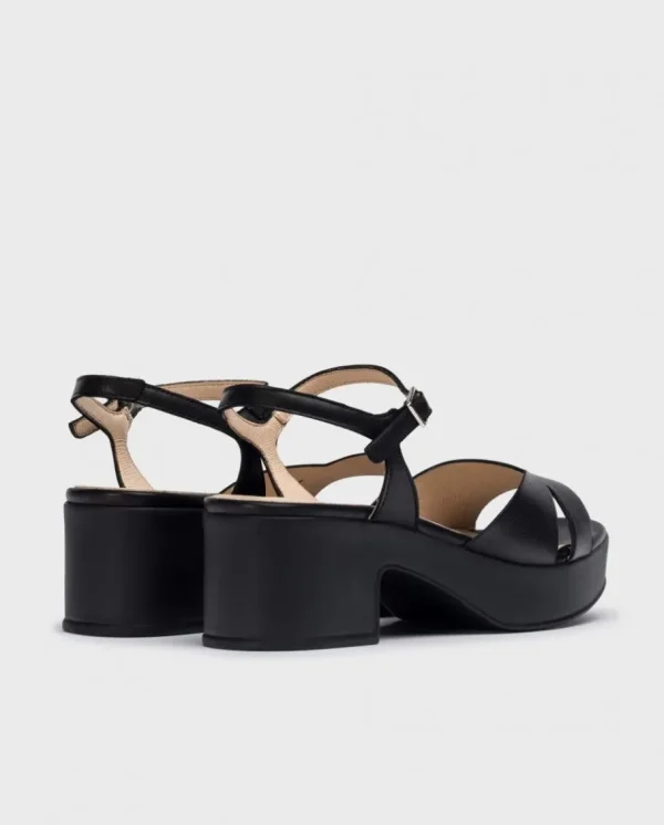 Wonders Sandalias De Tacon Grinon Negro Cheap