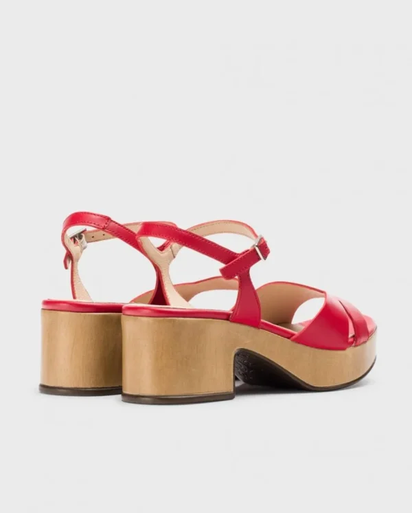 Wonders Sandalias De Tacon Grinon Rojo Outlet