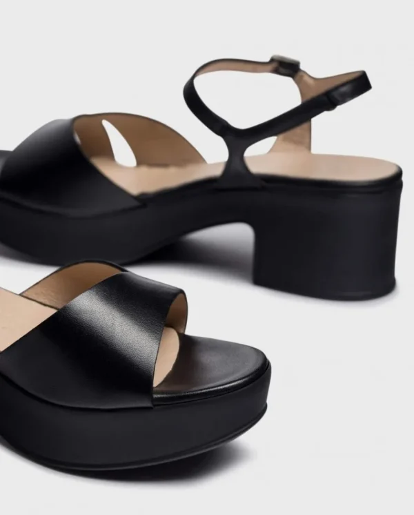 Wonders Sandalias De Tacon Grinon Negro Cheap