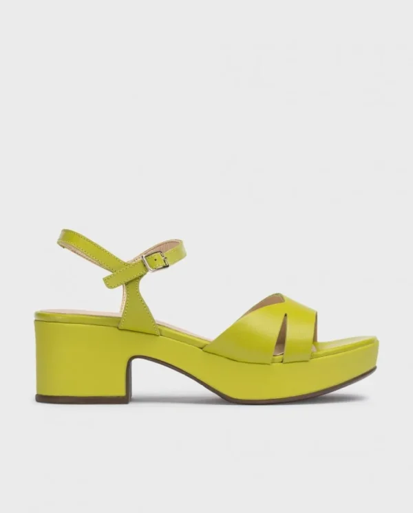 Wonders Sandalias De Tacon Grinon Verde Apple Cheap