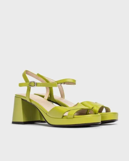 Wonders Sandalias De Tacon Lola Verde Apple Flash Sale