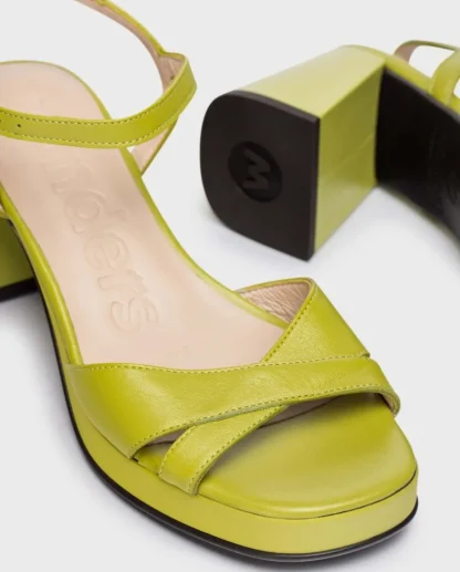 Wonders Sandalias De Tacon Lola Verde Apple Flash Sale