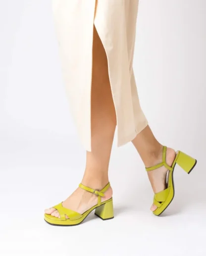 Wonders Sandalias De Tacon Lola Verde Apple Flash Sale