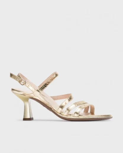 Wonders Sandalias De Tacon Nora Oro Discount