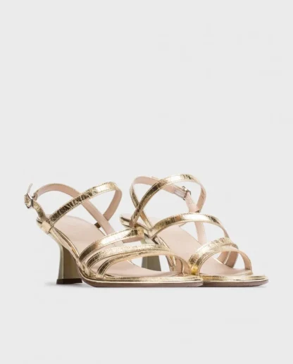 Wonders Sandalias De Tacon Nora Oro Discount