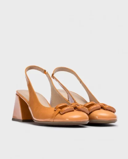 Wonders Sandalias Tacon Karla Naranja Apricot Sale