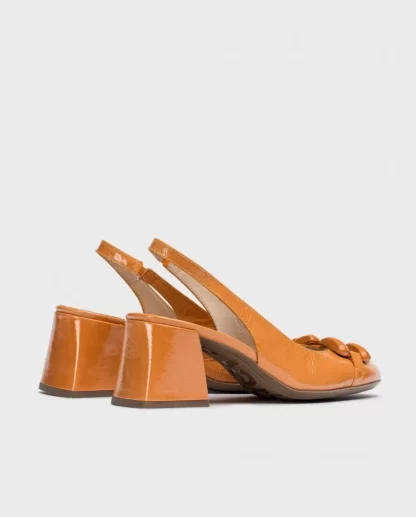 Wonders Sandalias Tacon Karla Naranja Apricot Sale
