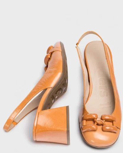 Wonders Sandalias Tacon Karla Naranja Apricot Sale