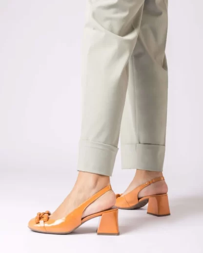 Wonders Sandalias Tacon Karla Naranja Apricot Sale