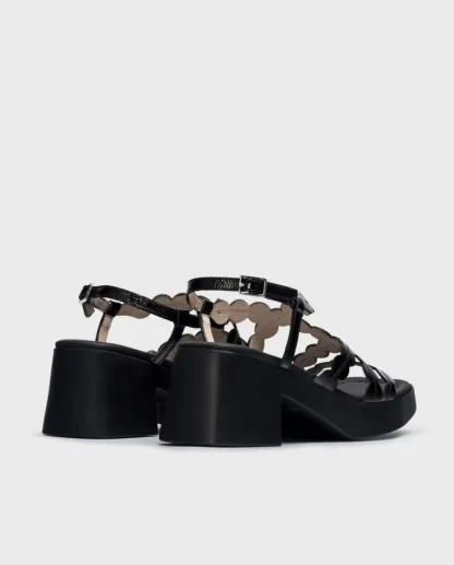 Wonders Sandalias Tacon Neus Negro Sale