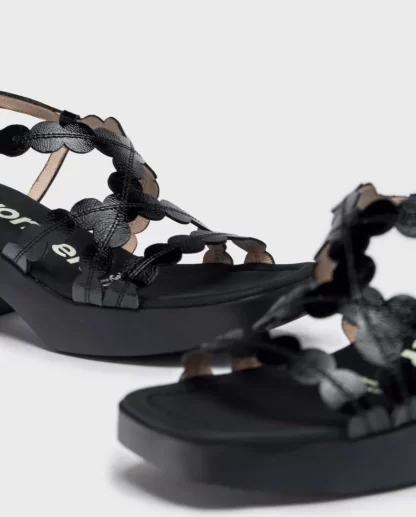 Wonders Sandalias Tacon Neus Negro Sale