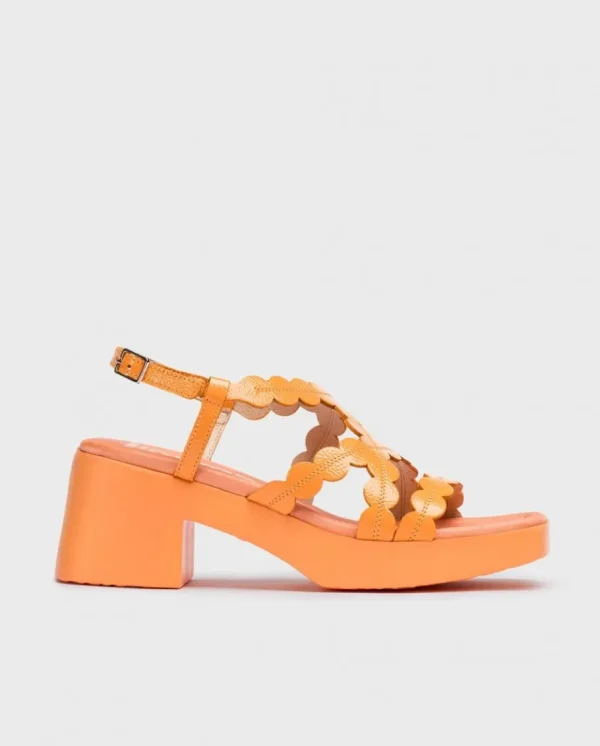 Wonders Sandalias Tacon Neus Naranja Apricot Best Sale