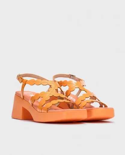 Wonders Sandalias Tacon Neus Naranja Apricot Best Sale