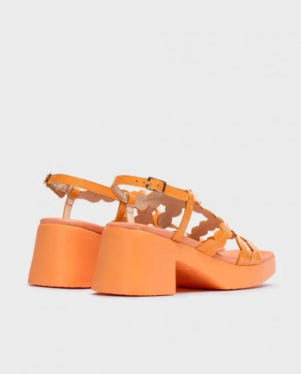 Wonders Sandalias Tacon Neus Naranja Apricot Best Sale