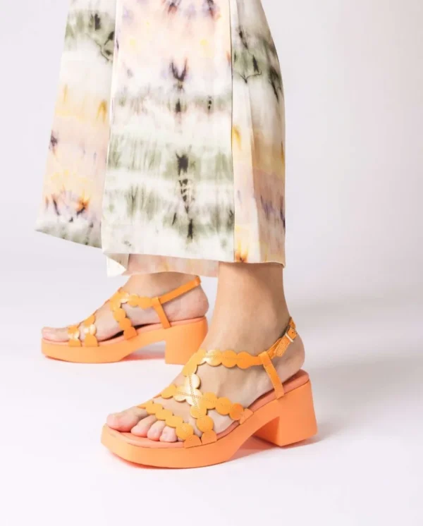 Wonders Sandalias Tacon Neus Naranja Apricot Best Sale