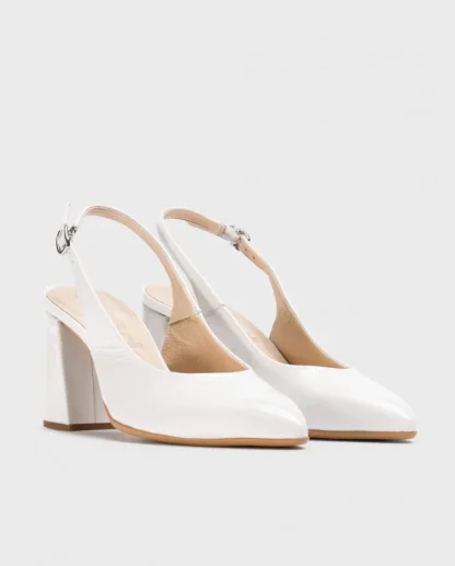 Wonders Zapatos De Tacon Vilma Blanco Off Shop