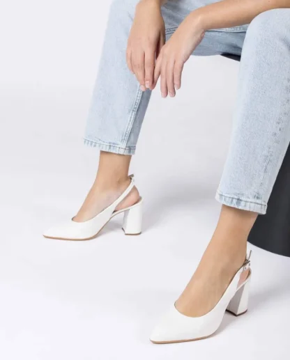 Wonders Zapatos De Tacon Vilma Blanco Off Shop